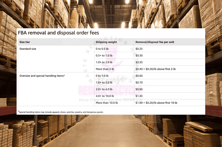 Disposalfeechart